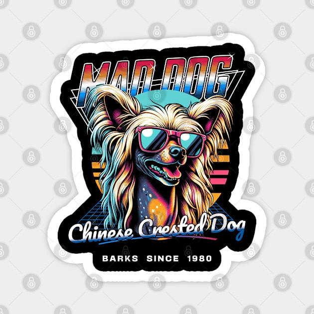 Mad Dog Chinese Crested Dog Magnet by Miami Neon Designs