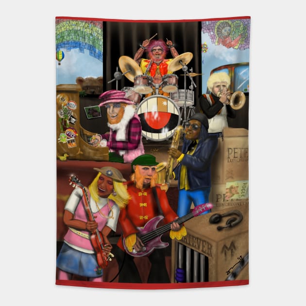 Dr. Teeth and the Electric Mayhem IRL Tapestry by JoshErichDigitalInk