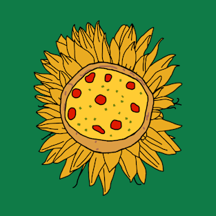 Pizza Sunflower T-Shirt