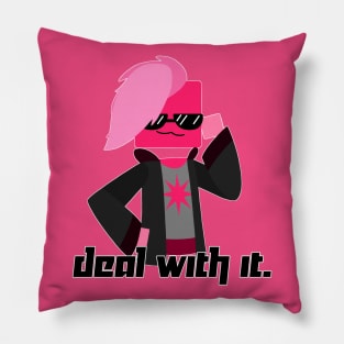 Cubonic says "Deal with it" Pillow