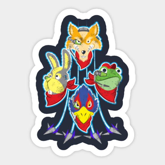 the star fox team star fox sticker teepublic