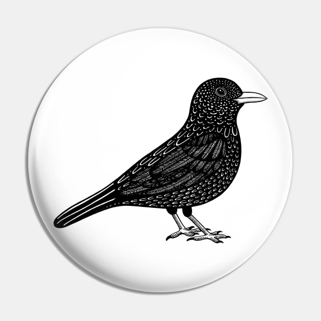 Blackbird Ink Art - on light colors Pin by Green Paladin