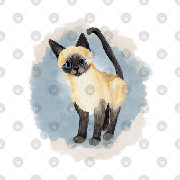 Saucy Siamese Kitten in blue by Peleegirl