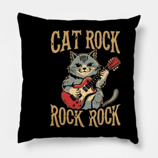 Cat rock Music Pillow