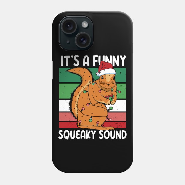 It's a Funny Squeaky Sound // Christmas Squirrel Phone Case by SLAG_Creative