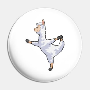 Llama at Yoga Fitness Pin