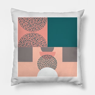 Green and rose geometric pattern Pillow