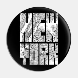 New York, United States City Map Typography - Light Pin