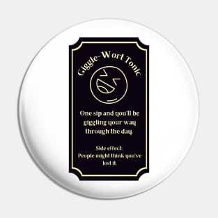 Potion Label: Giggle-Wort Tonic, Halloween Pin