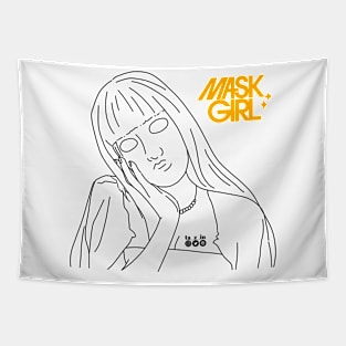 Mask Girl Tapestry