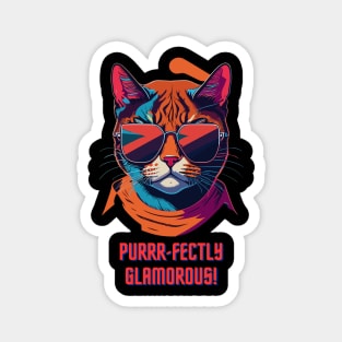 Purrr-fectly glamorous Magnet