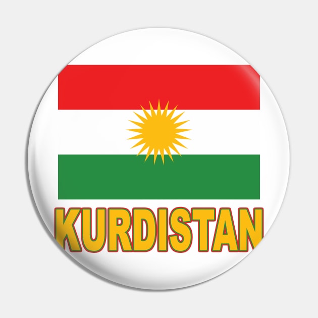 The Pride of Kurdistan - Kurdish Flag Design Pin by Naves