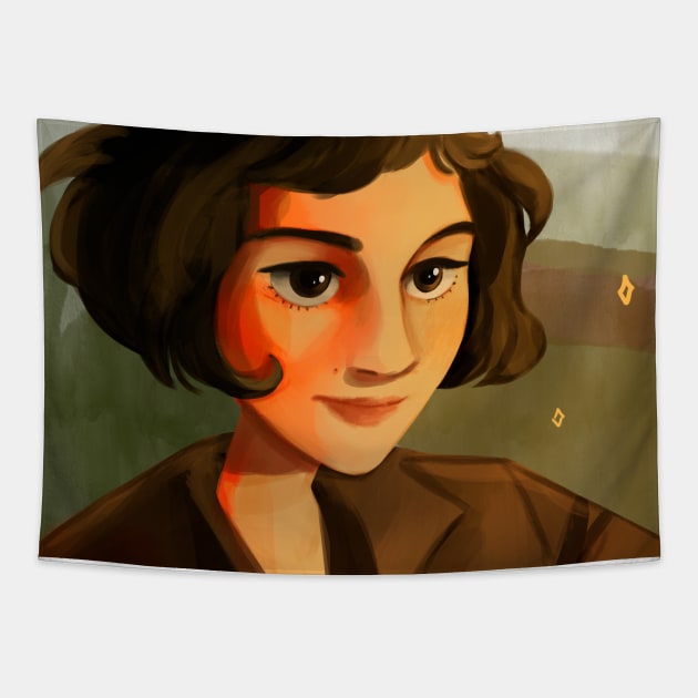 Amelie Poulain Tapestry by Letrinha