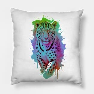 tiger watercolor Pillow