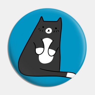 Cute Tuxedo Kitty Pin