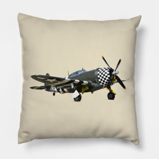 P-47 Thunderbolt (back print) Pillow