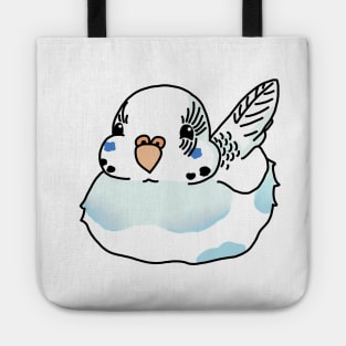 Fat budgie - pied blue Tote