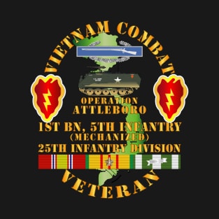 Vietnam Combat Vet w 1st Bn 5th Inf - 25th Inf Div - Operation Attleboro w VN SVC T-Shirt