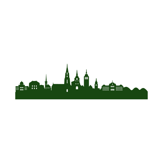 BERN skyline in forest green by 44spaces