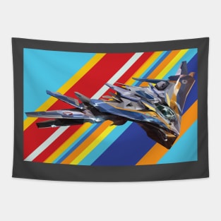 Star Lord's Ship Triangle (With Background) Tapestry