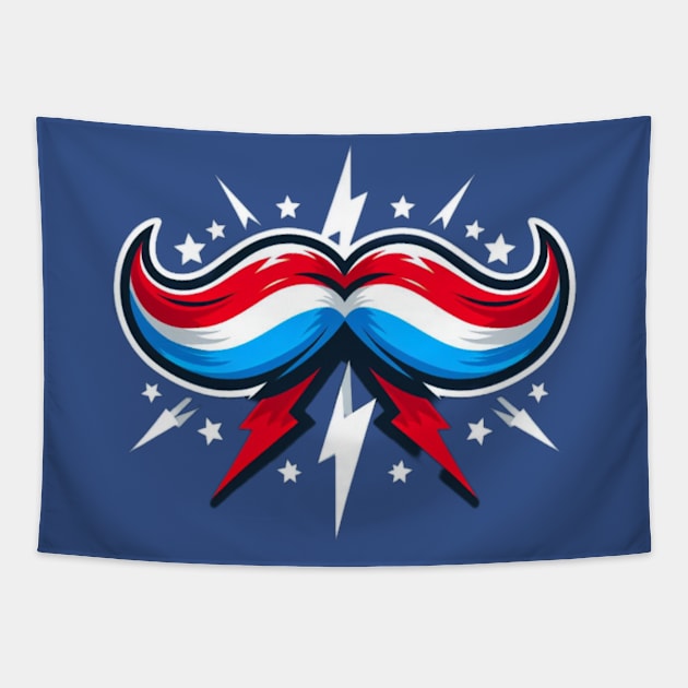 American Stache Tapestry by Donut Duster Designs