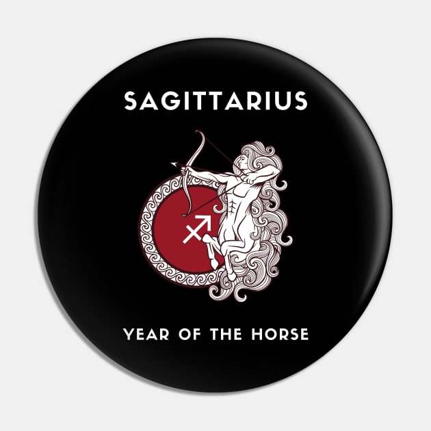 SAGITTARIUS / Year of the HORSE Pin by KadyMageInk