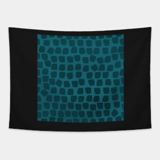 Leopard Mosaic on Dark Teal 5748 Tapestry