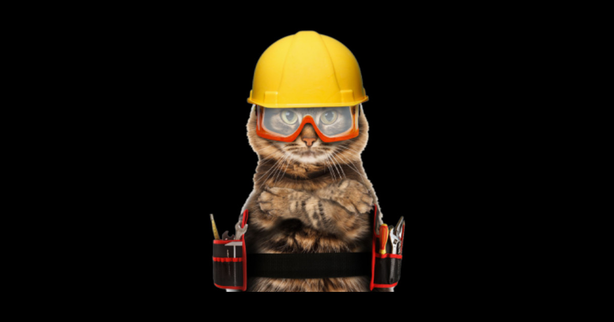 cat Engineer Cat Engineer Sticker TeePublic