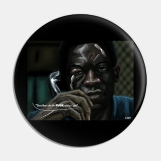 Snowfall "Pep Talk" Franklin Saint portrait (digital) Pin