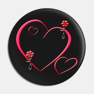 Hearts and Flowers Pin