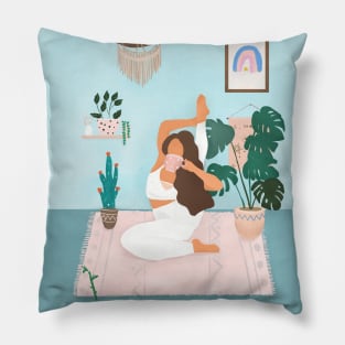 Yoga girl Pillow