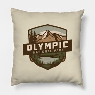 Retro Olympic National Park Badge Pillow