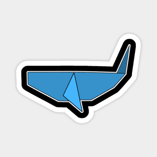 Whale Origami Sticker Style Design Magnet