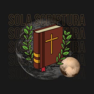 Sola Scriptura moon and bible simple T-Shirt