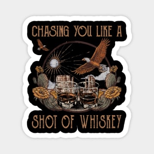 Chasing You Like A Shot Of Whiskey Country Music Bull & Eagles Magnet