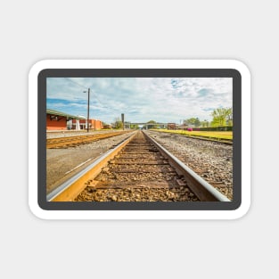 Parallel Railroad Tracks Magnet