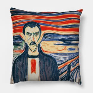 Count Dracula In The Style Of Edvard Munch. Pillow