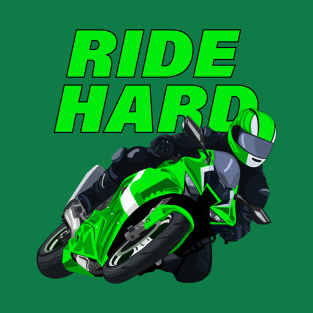 Ride Hard sport motorbike print T-Shirt