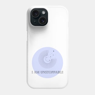 Affirmation Collection - I Am Unstoppable (Blue) Phone Case