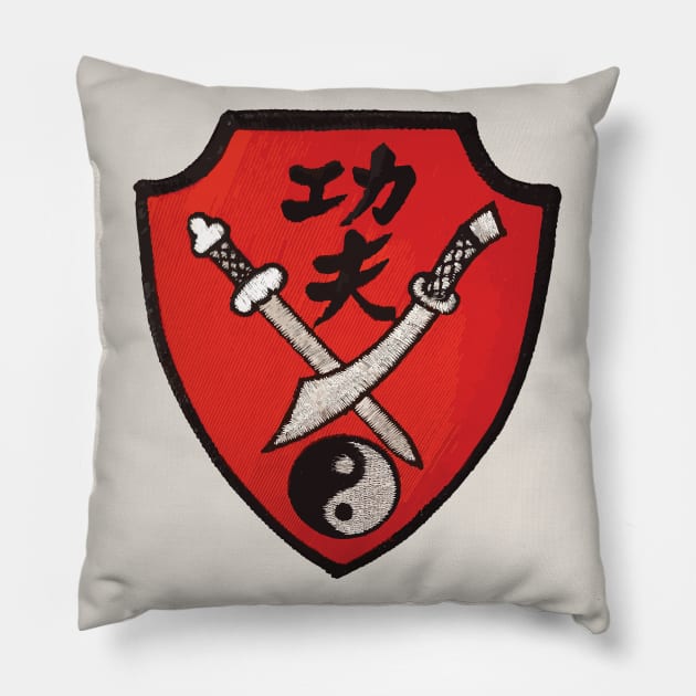 Kung Fu Patch Pillow by Doc Multiverse Designs