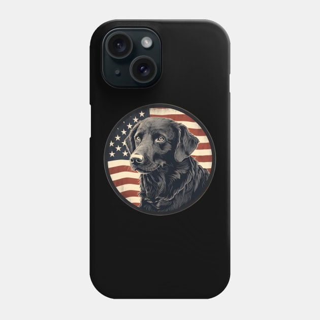 Flat-coated Retriever 4th of July Phone Case by NatashaCuteShop