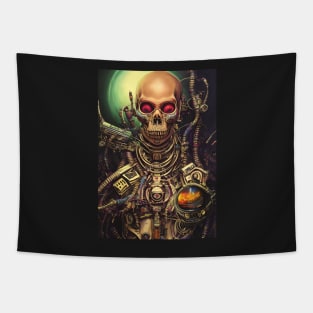 Skeleton Astronaut | Space Skull | Dystopian Art | Skull Astronaut Artwork | Fantasy Astronaut Skull Tapestry