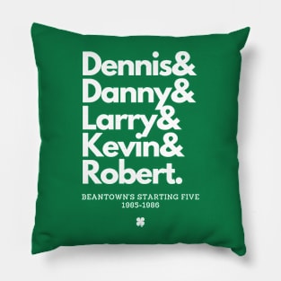 1985-1986 Boston's Starting Five! Pillow