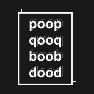 poop qooq boob dood (BLACK) T-Shirt