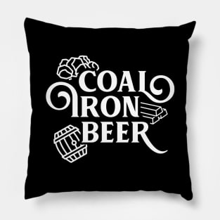 Coal Iron Beer Brass Pillow