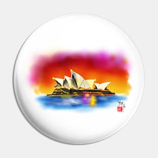 Sydney Opera House Sunset Pin