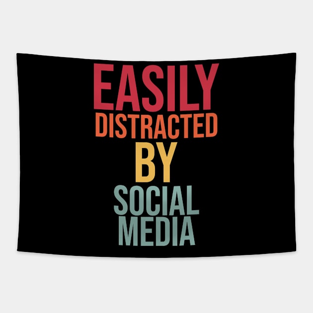 easily distracted by social media Tapestry by Ericokore