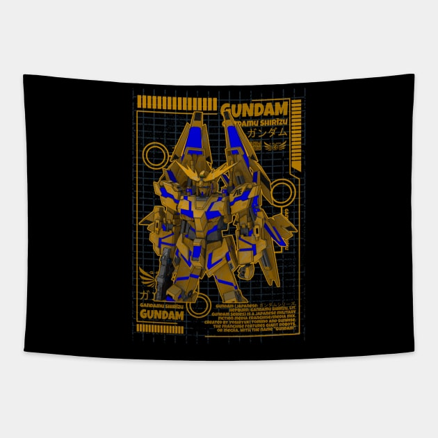 RX-0 Unicorn Gundam 03 Phenex Tapestry by gblackid