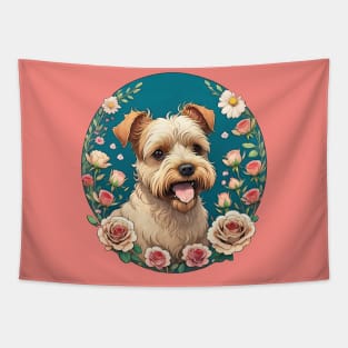 Little Terrier With Spring Roses Tapestry