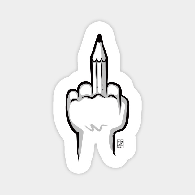 Freedom Of Sketch Light Tshirt Middle Finger Magnet Teepublic Au